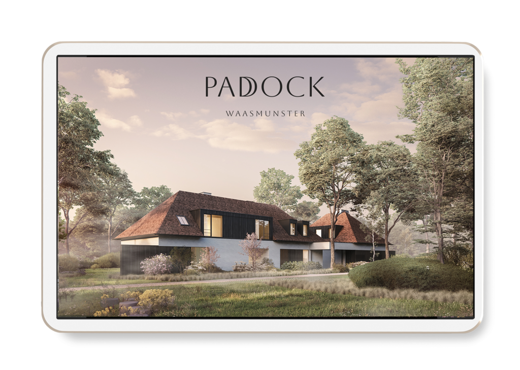 Het Paddock-project in Waasmunster bekeken op tablet