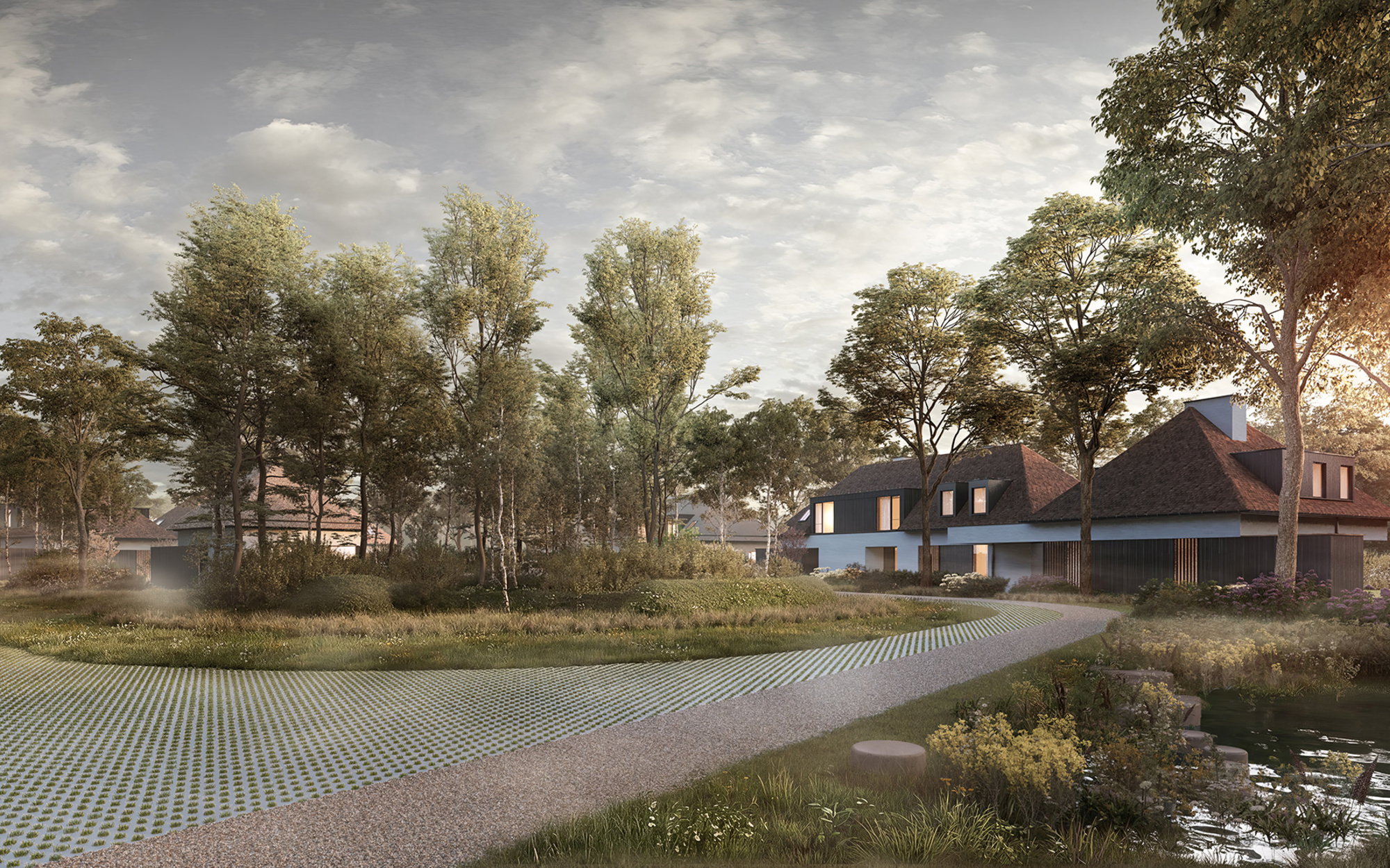Luxe parkvilla te koop in een groen domein in Paddock Waasmunster